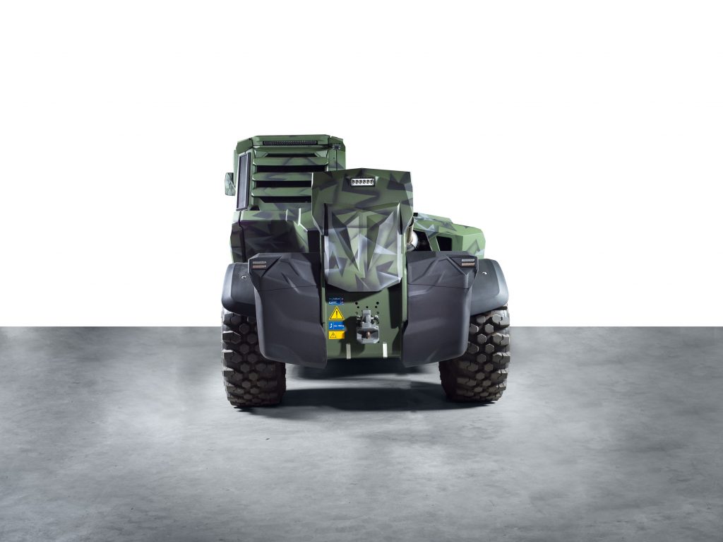 Leichtes, ballistisches Schutzsystem gegen Splitter (Fragmentierungsbedrohung), direkten Beschuss speziell f&uuml;r Baumaschinen